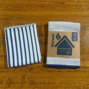 Norwex Enviro Cloth and Window Cloth Basic Package Gray and Blue NWT